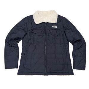 North Face Women's XL Mossbud Insulated Reversible Zip Jacket Quilted Fleece